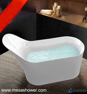 Big Angle Slip Oval Free Standandi Acrylic Bathtub, 67 ''