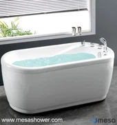 Deep White Stand Alone Solid Surface Acrylic Bathtub