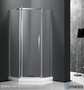 Less Framed Diamond Einföld Hönnun Ryðfrítt stál Pivot Shower girðing til sölu