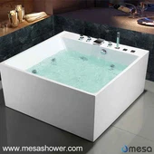 2017 Nýtt Vara Acryl Square Shape baðkari með jetted Whirlpool nudd virka