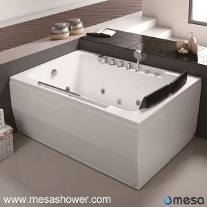 Corner Luxury Large Corner Rétthyrnd Hot Sale Tub Whirlpool Jetted Nudd Akríl Baðherbergi Baðkar Með Ódýr Verð