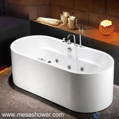 Nútíma Style Hot Tub Whirlpool Nudd Jetted Freestanding Baðherbergi Akríl Baðkar til sölu