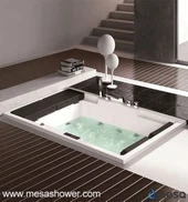 Lúxus 2 Tveir einstaklingar Einföld stíl Akríl Whirlpool Jetted nudd Drop í góðu verði Heitt sölu baðherbergi